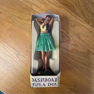 Dashboard Hula Doll with Green Skirt